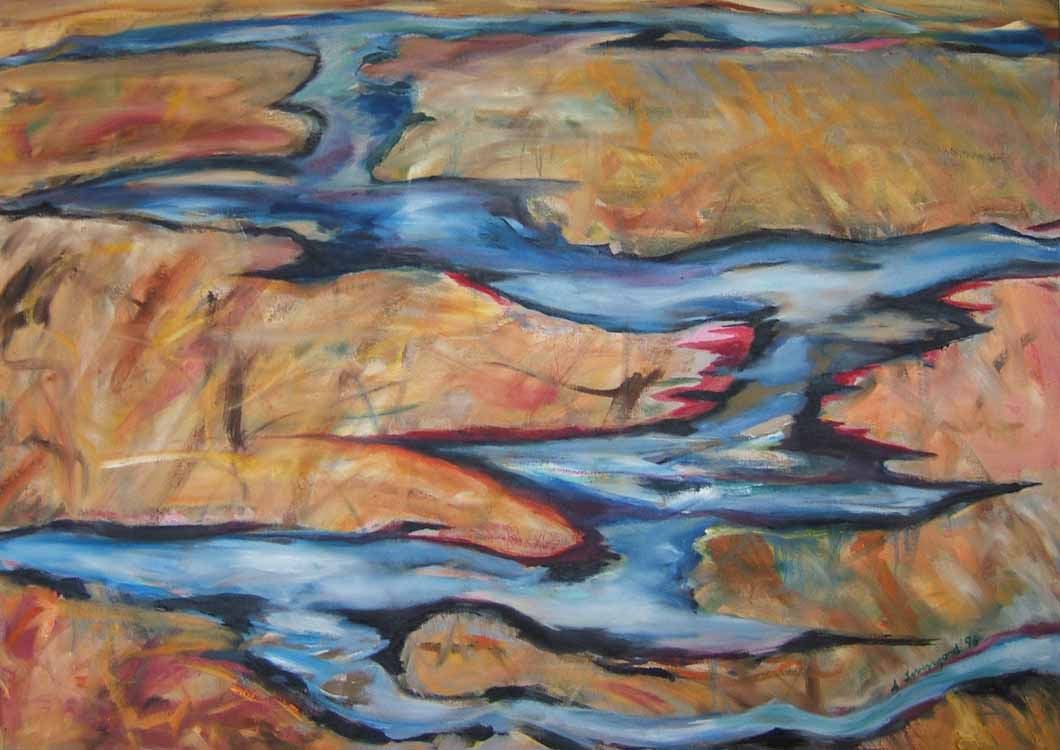 Marsh, oil painting on canvas Susan Livengood artist