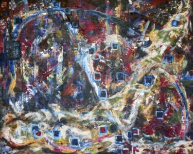 Hurricane Helene Helicopters - Thank God and everyone for the help . We were without power for eight days but friends and neighbors brought us water and food. In September it wasnt cold. acrylic on panel 24 x 30 2024