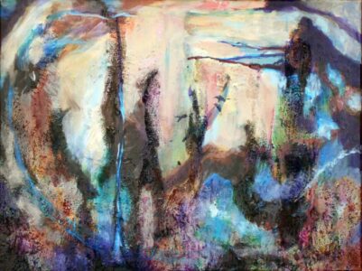 Landscape with Crows Its a painting, not an omen. acrylic on canvas 18 x 24 2026