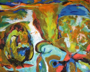 Squirrel - It was persistent, and fell from the bird feeder regularly. acrylic on panel 24 x 30 - 2024