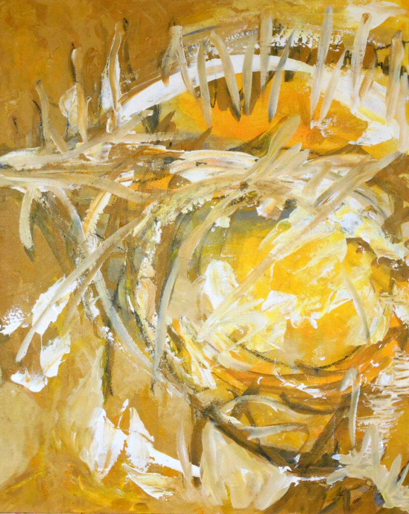 abstract painting in acrylic